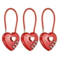 thumbnail image 1 of Uxcell Cable Combination Steel Rope for Gym Bikes Cabinets Wardrobes Small Fences 4.3" Red, 1 of 7