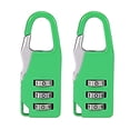 thumbnail image 1 of Uxcell 3 Digit Combination Padlock 0.12'’ Shackle Dia Code Dial Locks Zinc Alloy Green 2Pcs, 1 of 4
