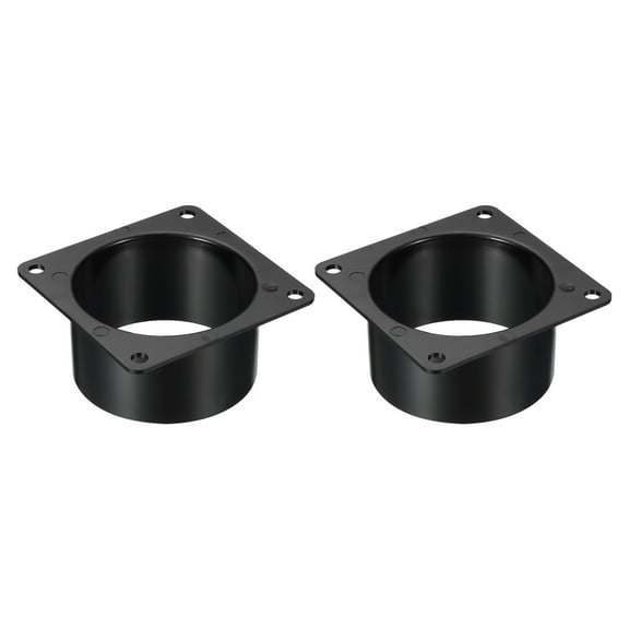 Uxcell 3" Duct Connector Flange Dryer Vent Wall Plate Square to Round Straight Ducting Plate 2 Pack