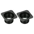thumbnail image 1 of Uxcell 3" Duct Connector Flange Dryer Vent Wall Plate Square to Round Straight Ducting Plate Black 2 Pack, 1 of 5