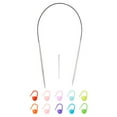 thumbnail image 1 of Uxcell 3 Gauge Knitting Circular Needle 16 Inch Metal Round Stainless Steel Needle with Large Eye Sewing & Stitch Markers, 1 of 6