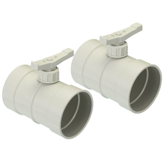 Uxcell 3" HVAC Duct Manual Volume Damper, 2 Pack PP Adjustment Flame Retardant Airflow Backdraft Damper Control Beige