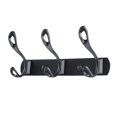 thumbnail image 1 of Uxcell  3 Hooks w Screws Household Dual Wall Hooks DIY Coat Towel Holder Zinc Alloy Black 1pcs, 1 of 7