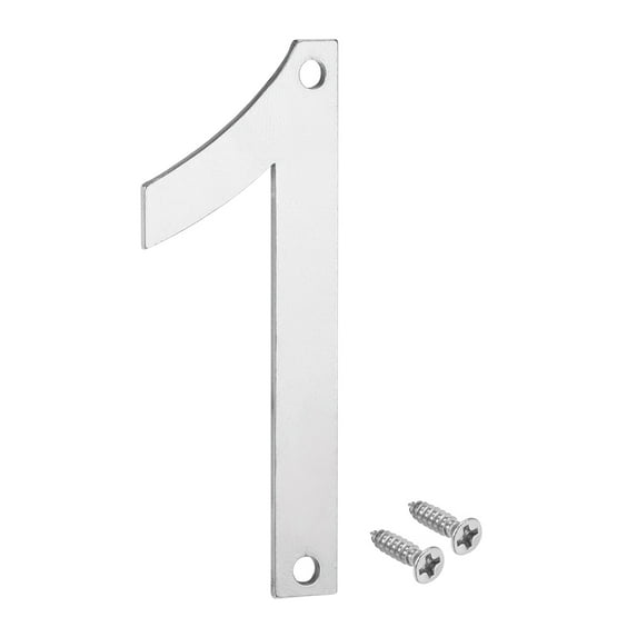 Uxcell 3 Inch 304 Stainless Steel House Number Polishing for Door Mailbox(Number 1)