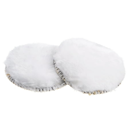 Uxcell 3 Inch (75mm) Wool Buffing Pad 3" Wool Buffer Polishing Pads Buffing Wheel for Orbital Polisher Buffer 2 Pack