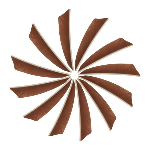 Uxcell 3 Inch Arrow Vanes Turkey Archery Arrows Feather Fletching Left Wing Fit for Hunting Target Shooting Brown, 25Pcs