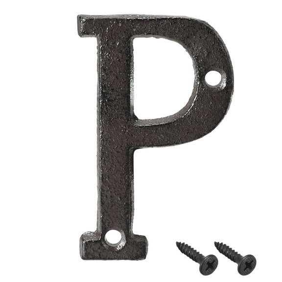Uxcell 3 Inch Cast Iron House Letter Mailbox Address Sign Letter P