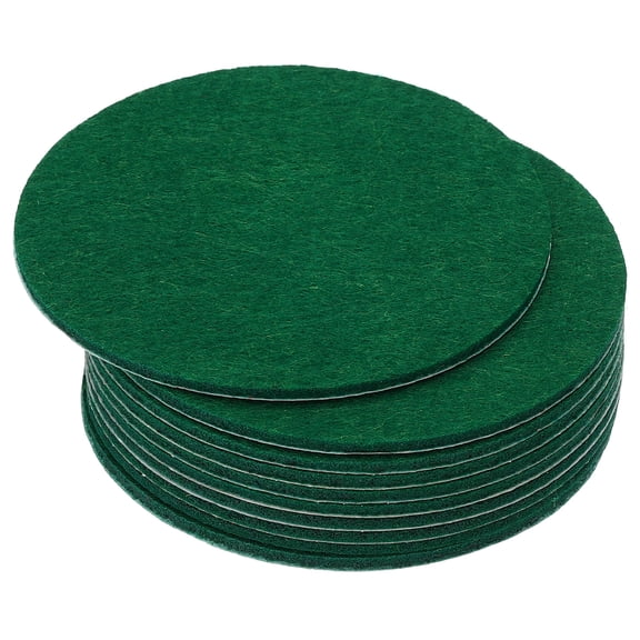 Uxcell 3 Inch Diameter Lamp Base Felt, 10Pack 2mm Thickness Adhesive Non-slip Anti-scratch Backed Felt, Dark Green