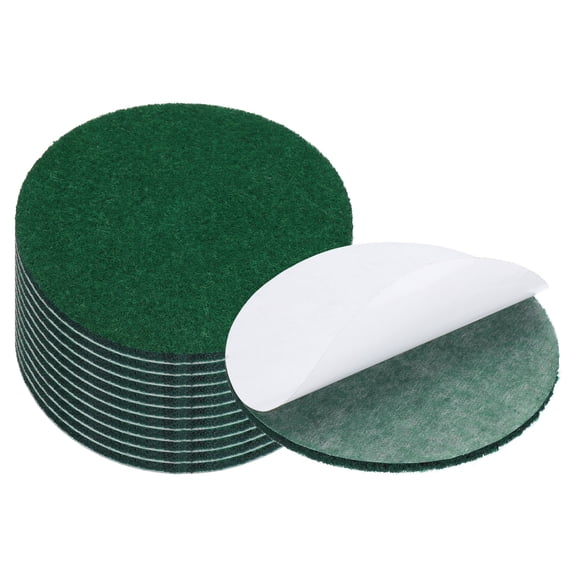 Uxcell 3 Inch Diameter Lamp Base Felt, 12Pack 3mm Thickness Round Soft Adhesive Felt, Dark Green