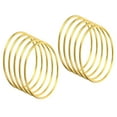 thumbnail image 1 of Uxcell 3 Inch Dream Catcher Rings, 20 Pcs Metal Macrame Wreath Floral Round Ring Hoop, Gold, 1 of 6