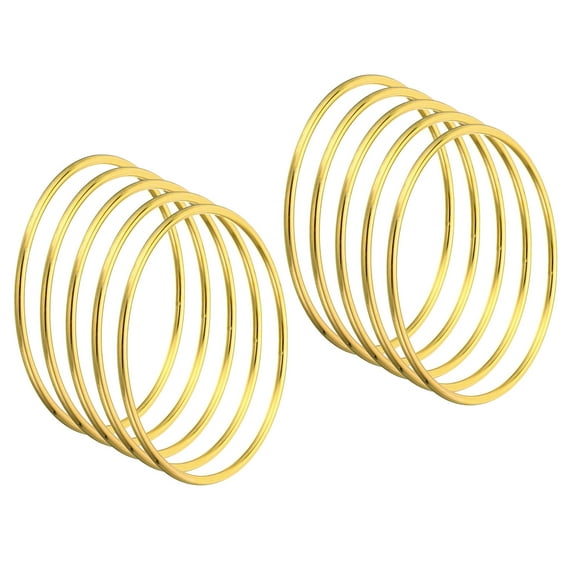 Uxcell 3 Inch Dream Catcher Rings, 20 Pcs Metal Macrame Wreath Floral Round Ring Hoop, Gold