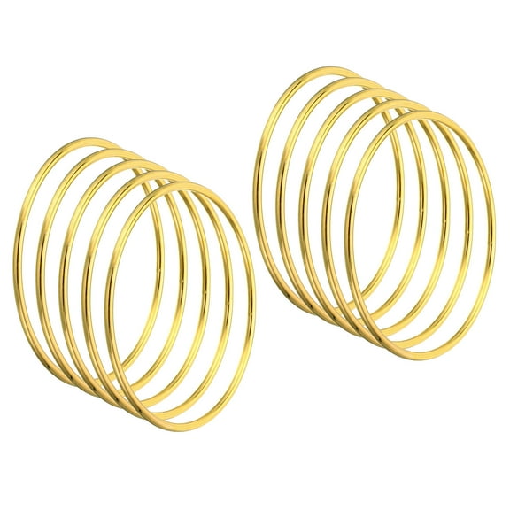 Uxcell 3 Inch Dream Catcher Rings, 20 Pcs Metal Macrame Wreath Floral Round Ring Hoop, Gold