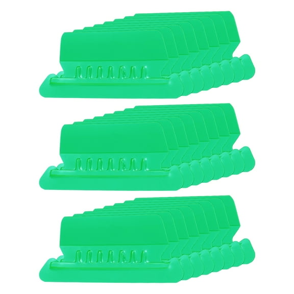 Uxcell 3 Inch File Folder Labels, 24pcs File Folder Tabs with Inserts Labels Plastic Clear for Hanging File Binders Quick Identification Organizer, Green Slot