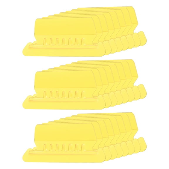 Uxcell 3 Inch File Folder Labels, 24pcs File Folder Tabs with Inserts Labels Plastic Clear for Hanging File Binders Quick Identification Organizer, Yellow Slot