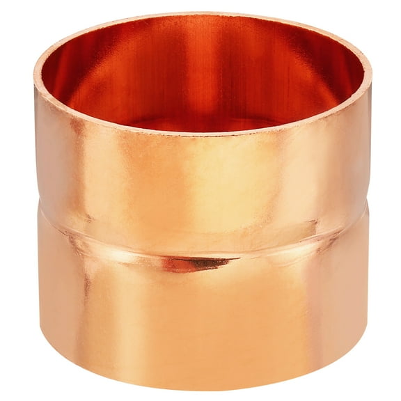 Uxcell 3 Inch ID Copper Coupling Fittings, Rolled Tube Stop Straight Pipe Fitting Welding Joint for HVAC