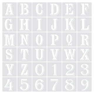 Eage Alphabet Letter Stencils 3 inch, 68 Pcs Reusable Plastic Letter Number  Symbol Stencil, Interlocking Template Kit for Painting on Wood, Wall