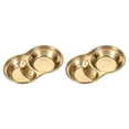 thumbnail image 1 of Uxcell Stainless Steel Sauce Dish, Round Appetizer Plates Condiment Bowl for Dipping Gold, 1 of 7