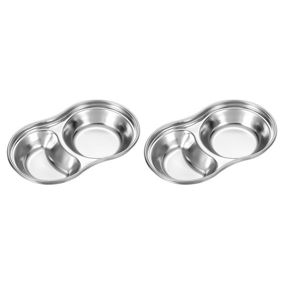 Uxcell Stainless Steel Sauce Dish, Round Appetizer Plates Condiment Bowl for Dipping Silver