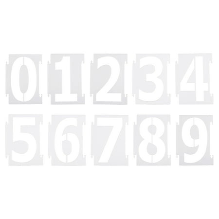 Uxcell Number Stencils Reusable Plastic Numbers Templates Set 0-9 Drawing 3 inch