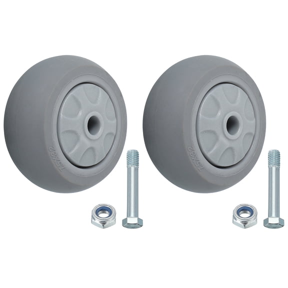 Uxcell Push Cart Wheels Replacement TPR Bearings Rolling Casters Wheel for Furniture Platform Trucks Shopping Cart Shelf 3 Inch