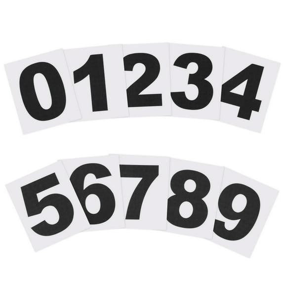 Uxcell Reflective Number Stickers, Vinyl Mailbox Number Decals Self-Adhesive Black 3"