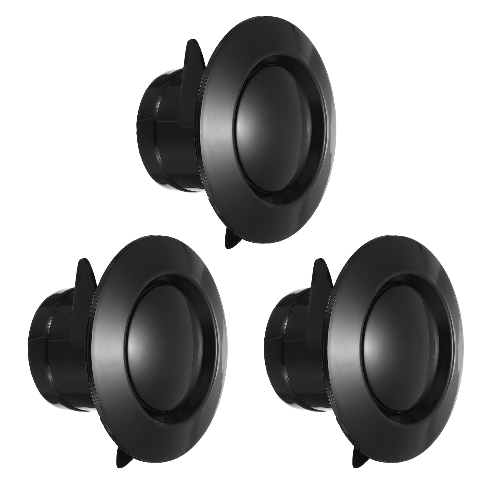 Uxcell 3 Inch Round Air Vent, 3pcs ABS Adjustable Soffit Exhaust Vent Cover, Black
