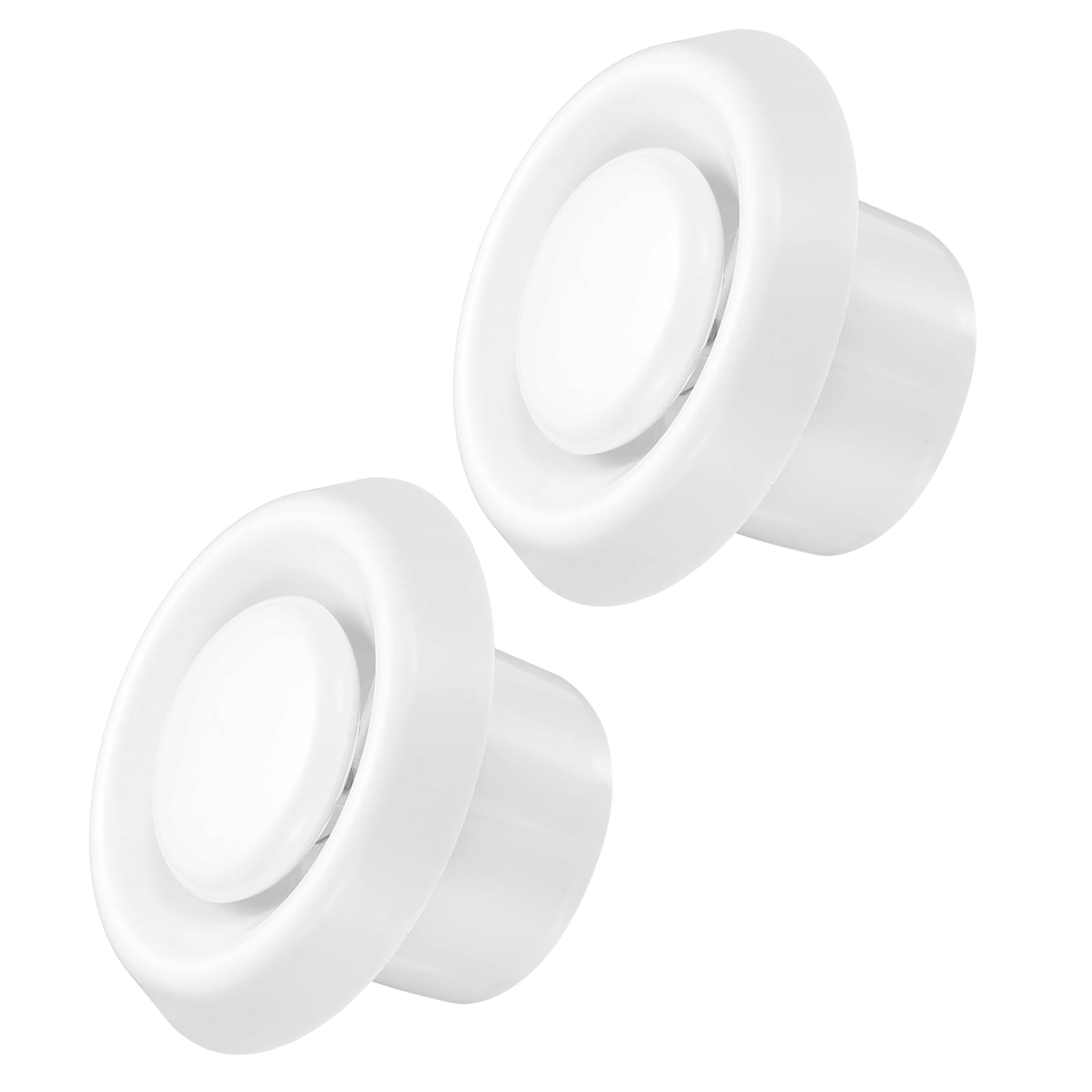 Uxcell 3 Inch Round Air Vent Cover, 2PCS ABS Exhaust Adjustable Valve Diffuser, White