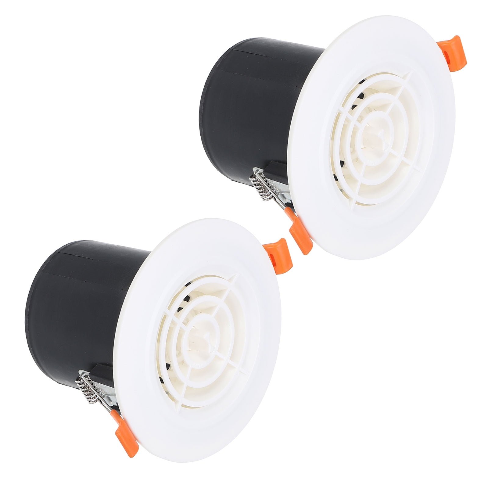 Uxcell 3 Inch Round Air Vent Spring Loaded, 2pcs ABS Adjustable Air Diffuser with Louver Grille for Home Office, White