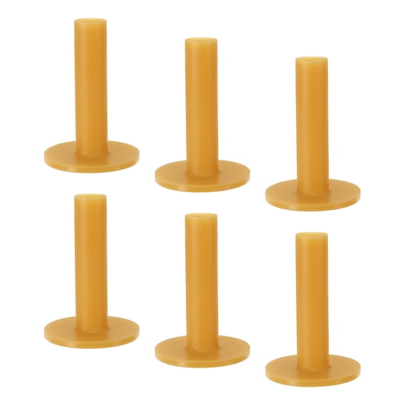 Uxcell 3 Inch Rubber Golf Tee, 6 Pack Tall Training Driving Range Tee Stable Ball Holder, Yellow