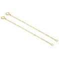 thumbnail image 1 of Uxcell 3 Inch S925 Silver Necklace Extender Gold Plated Chain Extenders Extension, Golden 2 Pack, 1 of 6