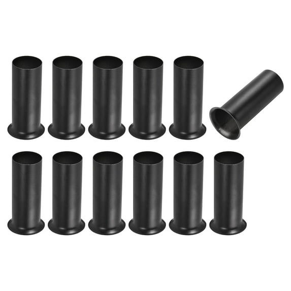 Uxcell 3 Inch Tall Chandelier Sleeves Base Holder Candle Socket Covers Black 12 Pack