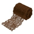thumbnail image 1 of Uxcell Lace Ribbon Floral Pattern Lace Trim Ribbon for Sewing Making DIY Crafts Gift Wrapping Bouquets Brown, 1 of 6