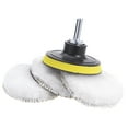 thumbnail image 1 of Uxcell 3 Inch Wool Buffing Pad Set Buffing Wheel Kit with M10 Drill Adapter for Orbital Polisher Buffer 1 Set, 1 of 6