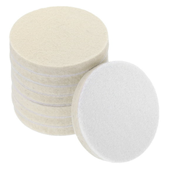 Uxcell 3-Inch Wool Polishing Pad Hook and Loop Buffing Wheel 8Pcs