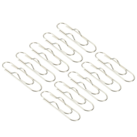 Uxcell 3" Metal Pen Clip Pen Holder Clip Pencil Clip Pen Clip Holder Pen Holder for Notebook, Silver 10 Pack