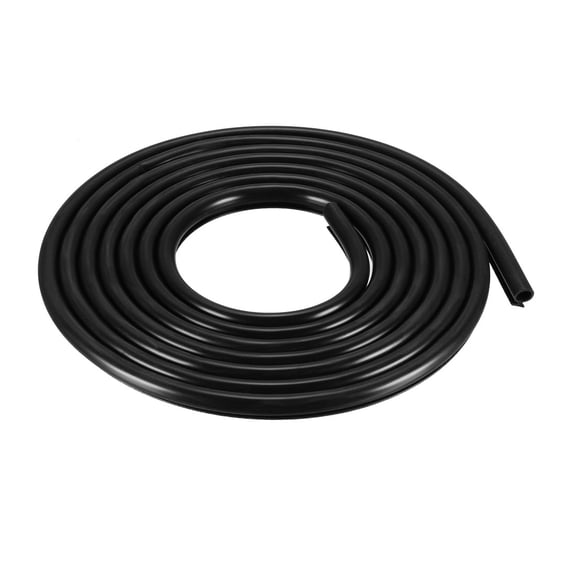 Uxcell 3 Meters T-Slot Mount Weatherstrip Seal 7mm Bulb Bubble for 5mm Slot Black
