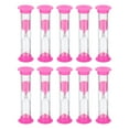 thumbnail image 1 of Uxcell 3 Minute Sand Timer, 10pack Small Sandy Clock, Count Down Sand Glass Pink, 1 of 5