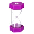 thumbnail image 1 of Uxcell 3 Minute Sand Timer, Hexagon Small Sandy Clock, Count Down Sand Glass Purple, 1 of 5