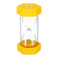 thumbnail image 1 of Uxcell 3 Minute Sand Timer, Hexagon Small Sandy Clock, Count Down Sand Glass Yellow, 1 of 5