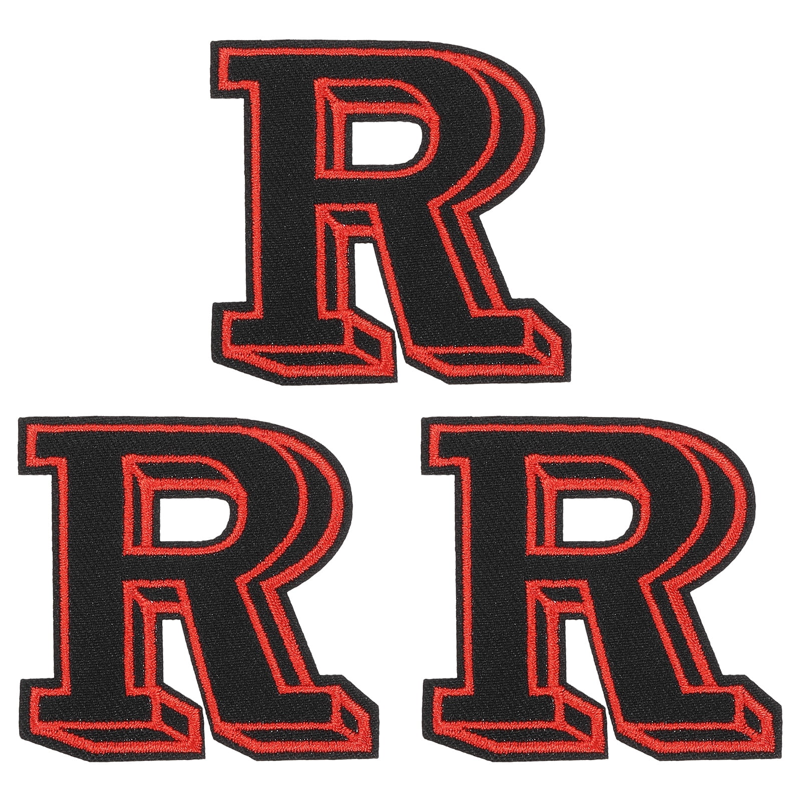Uxcell 3 PCS Iron On Embroidery Letters R Patches, 2