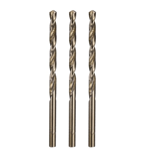 Uxcell 3 Pack 11/64" M45 Cobalt Twist Drill Bits, High-Speed Steel Jobber Drill Bit for Stainless Steel, Hardened Metal, Cast Iron, Aluminum, Copper, Soft Alloy Steel, Wood, Plastic