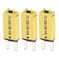 thumbnail image 1 of Uxcell 3 Pack 28V DC 20A Yellow ATC/ATO Manual Narrow Mini Resettable Fuse, 1 of 6