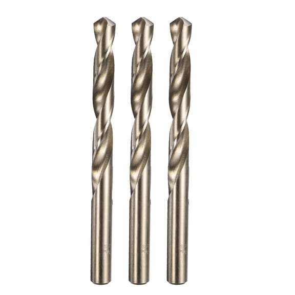 Uxcell 3 Pack 33/64" M51 Cobalt Twist Drill Bits, High-Speed Steel Jobber Drill Bit for Stainless Steel, Hardened Metal, Cast Iron, Aluminum, Copper, Soft Alloy Steel, Wood, Plastic