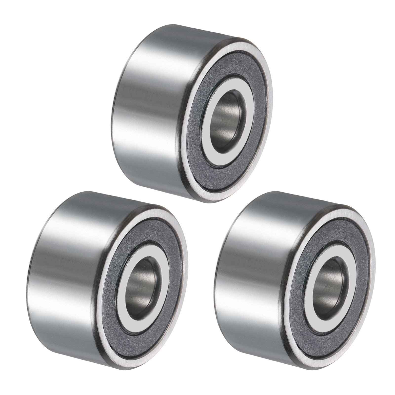Uxcell 3 Pack 3301-2RS/5301-2RS Double Row Sealed Angular Contact Ball Bearing, 12 x 37 x 19mm Ball Bearings for Electric Motor, Pumps, Compressors, Agricultural Machinery