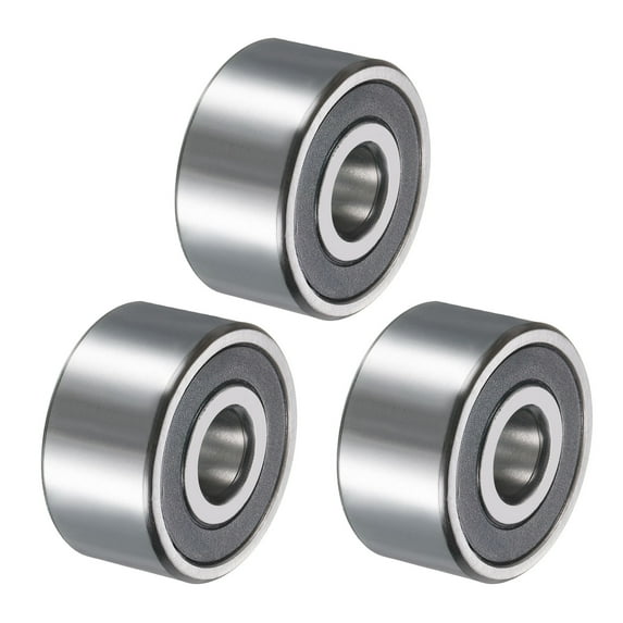 Uxcell 3 Pack 3301-2RS/5301-2RS Double Row Sealed Angular Contact Ball Bearing, 12 x 37 x 19mm Ball Bearings for Electric Motor, Pumps, Compressors, Agricultural Machinery