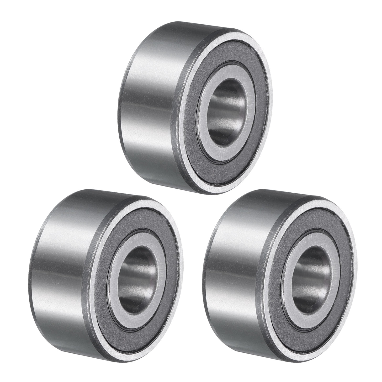 Uxcell 3 Pack 3302-2RS/5302-2RS Double Row Sealed Angular Contact Ball Bearing, 15 x 42 x 19mm Ball Bearings for Electric Motor, Pumps, Compressors, Agricultural Machinery