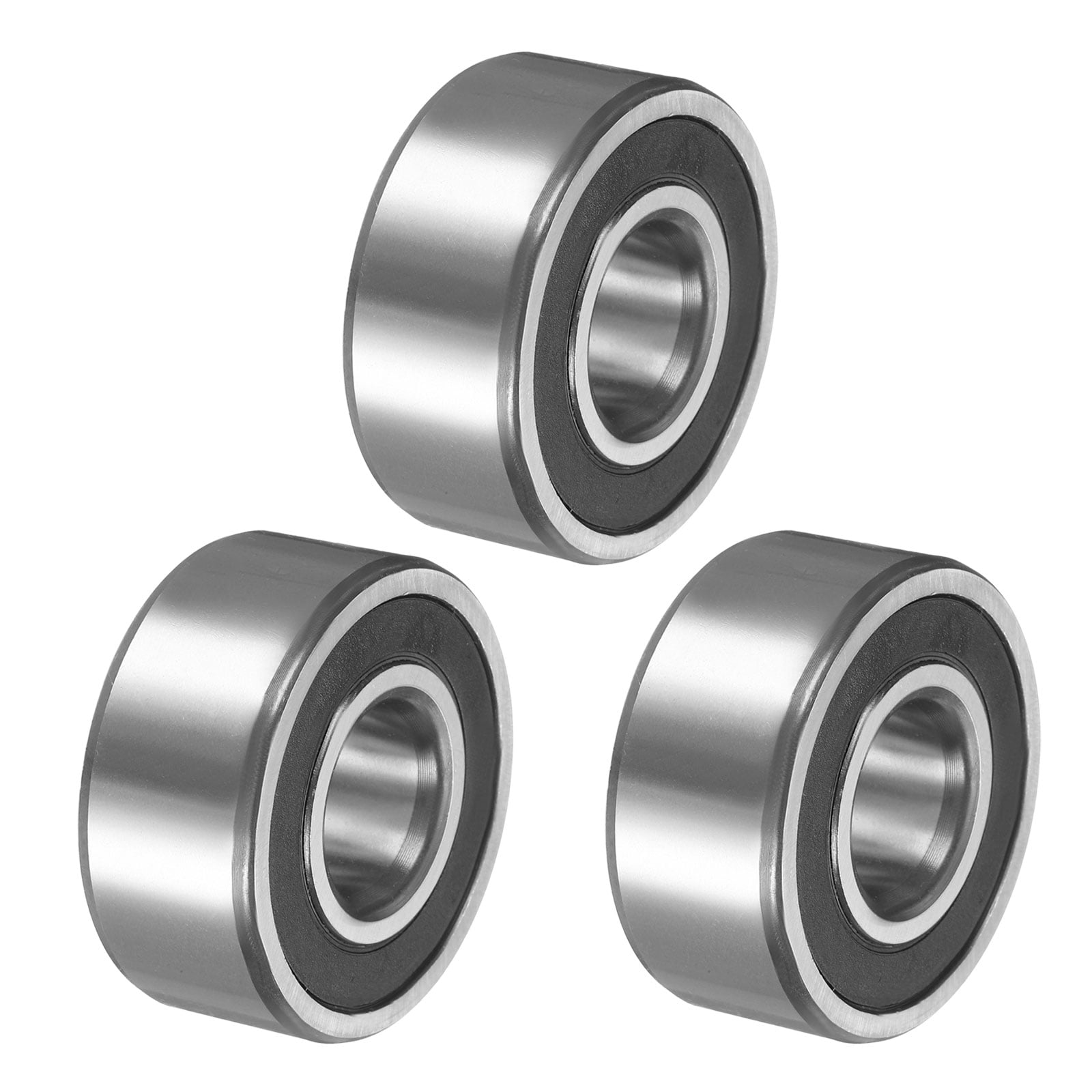Uxcell 3 Pack 3304-2RS/5304-2RS Double Row Sealed Angular Contact Ball Bearing, 20 x 52 x 22.2mm Ball Bearings for Electric Motor, Pumps, Compressors, Agricultural Machinery
