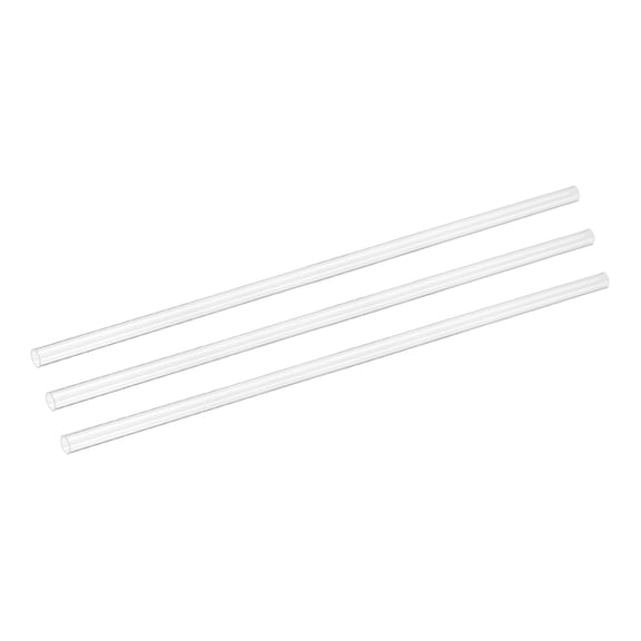 Uxcell 3 Pack Clear Rigid Acrylic Pipe, 10mm(0.39") ID x 12mm(0.47") OD 20" Round Polycarbonate Tube Plastic Tubing for Plumbing, Lighting, Aquarium, DIY Projects