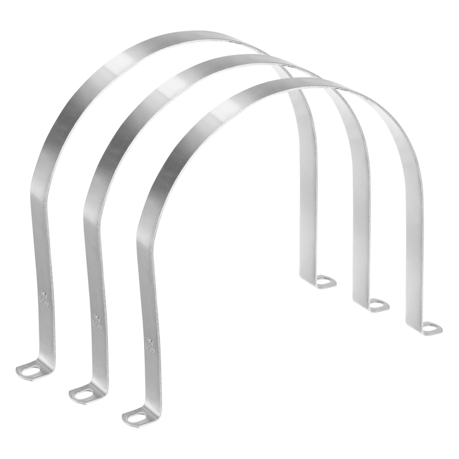 Uxcell 3-Pack Conduit Clamps, 7-7/8" 304 Stainless Steel Rigid Pipe Strap M200 U Bracket Pipe Clamps for Plumbing