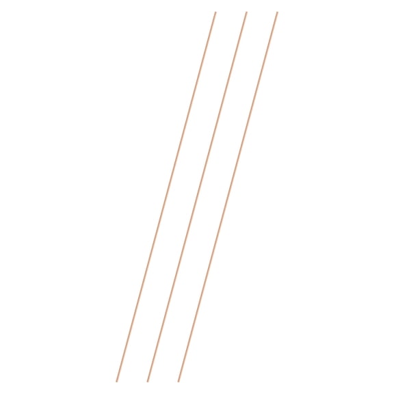 Uxcell 3-Pack Copper Round Rod 1.2mm x 250mm T2 Copper Stock